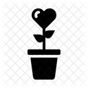 Liebe Pflanze Pflege Symbol