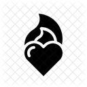Liebe Herz Feuer Symbol
