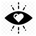 Liebe Auge Herz Symbol