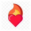 Liebe Herz Feuer Symbol