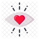 Liebe Auge Herz Symbol