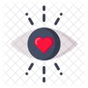 Liebe Auge Herz Symbol