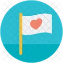 Liebe Flagge Fursorge Symbol