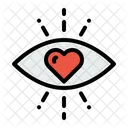 Liebe Auge Herz Symbol