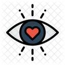 Liebe Auge Herz Symbol