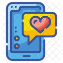 Liebesanwendung Dating Anwendung Smartphone Icon