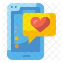 Liebesanwendung Dating Anwendung Smartphone Icon