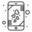 Liebes App Herz Handy Symbol