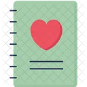 Liebestagebuch Liebesbriefe Notizblock Symbol