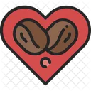 Liebe Kaffee Suchtiger Icon