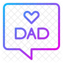 Liebe Papa Nachricht Chat Symbol