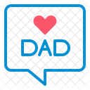 Liebe Papa Nachricht Chat Symbol