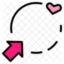 Liebe Pfeil Richtung  Symbol