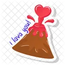 Liebe vulkan  Symbol
