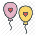 Liebesballon Geburtstag Party Symbol