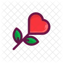 Valentinstag Symbol In Ausgefullter Umrissversion Icon