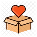 Liebesbox Lieferung Versand Symbol