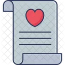 Liebesbrief Valentinsbrief Dokument Icon