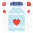 Flasche Liebe Herz Symbol