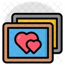 Liebesfoto Foto Herzmalerei Icon