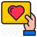 Liebeskarte Geben Karte Geben Hand Symbol
