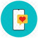 Liebesbotschaft Romantischer Chat Mobile Nachricht Icon