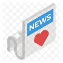 Liebesnachrichten Zeitung Newsletter Symbol