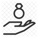 Liebesring schenken  Symbol