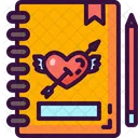 Tagebuch Bildung Romantisch Symbol