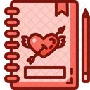 Tagebuch Bildung Romantisch Symbol