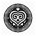 Liebeswirbel Liebestattoo Tribal Symbol