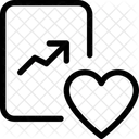 Liniendiagramm Papier Liebe Symbol