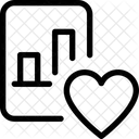 Balkendiagramm Papier Liebe Symbol