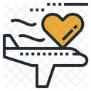 Fliegen Liebe Flugzeug Symbol