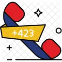 Liechtenstein Country Code Phone Code Icon