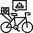 Lieferfahrrad Fahrradlieferung Fahrrad Symbol