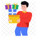 Geschenkelieferung Lieferjunge Geschenke Icon