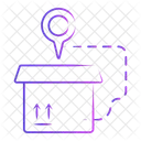 Lieferweg Ort Paket Symbol