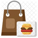 Liefertasche Burger Handel Symbol