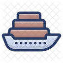 Lieferschiff Kreuzfahrtschiff Wasserfracht Symbol