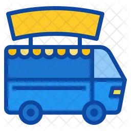 Lieferwagen, Fahrzeug, Lieferservice, Streetfood-Truck  Symbol