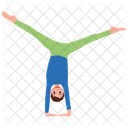 Vorwartsbeuge Yoga Pose Flexible Figur Symbol