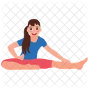 Liegendes Bein Yoga Pose Flexible Figur Symbol