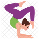 Liegendes Bein Yoga Pose Flexible Figur Symbol