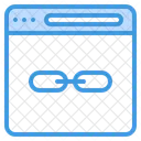 Lien Web Lien Vers Un Site Web Lien Retour Icône