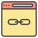 Lien Web Lien Vers Un Site Web Lien Retour Icône