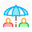 Human Umbrella Business Icon
