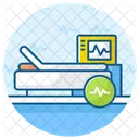Life Support Electrocardiogram Hospital Bed Icon