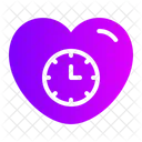 Lifetime Time And Date Heart Icon