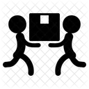 Lifting Box Push Cooperation Icon